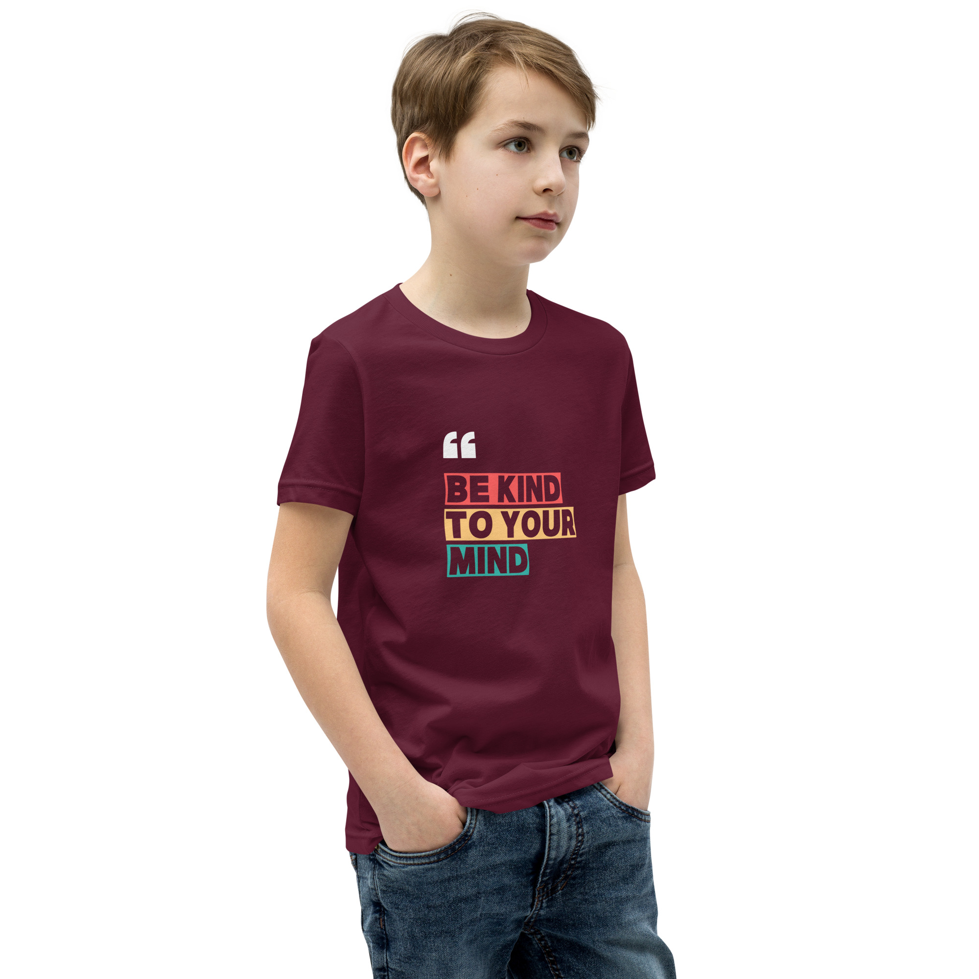 Be Kind To Your Mind - Youth Short Sleeve T-Shirt - Image 7