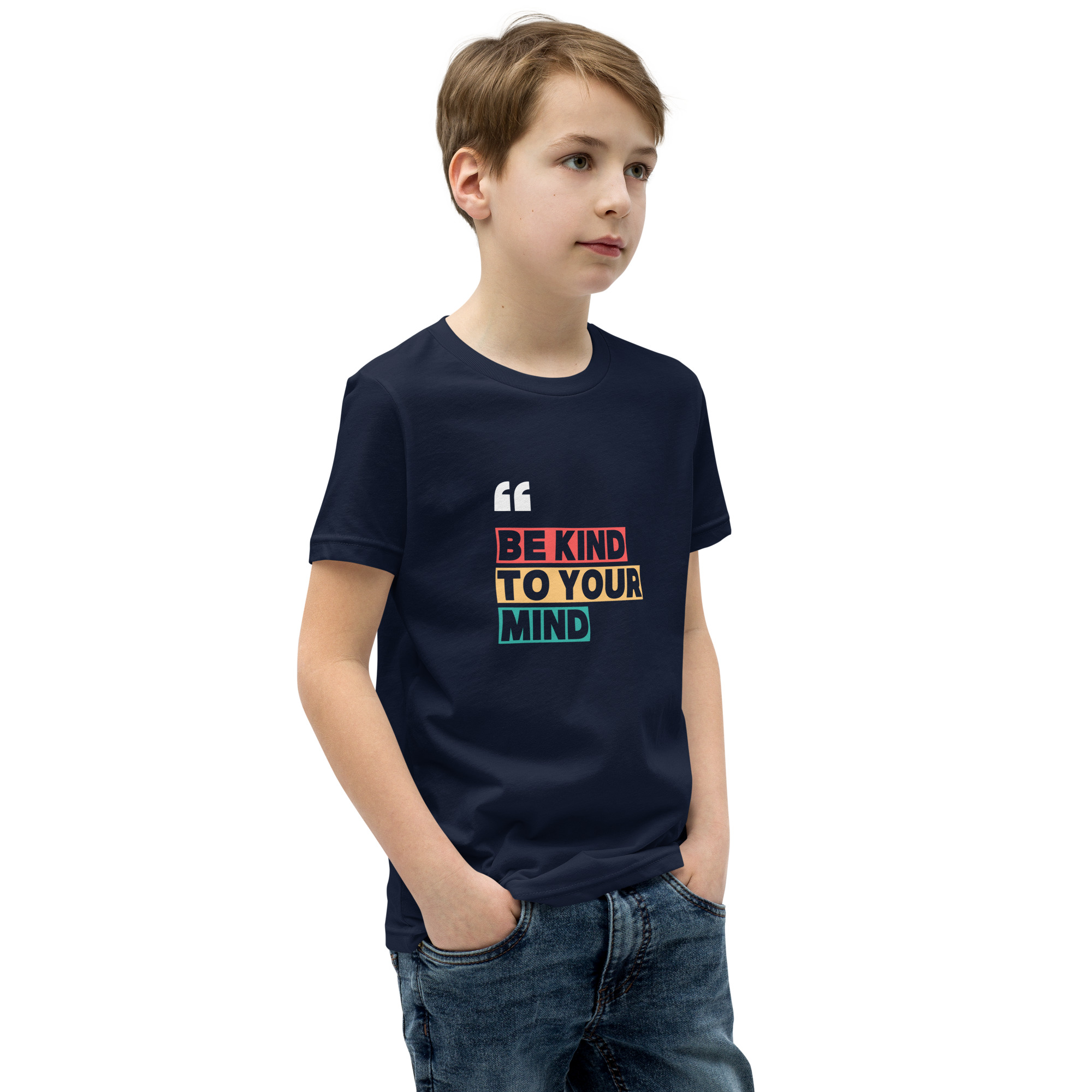 Be Kind To Your Mind - Youth Short Sleeve T-Shirt - Image 4